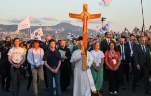 Papa Leão XIV no Jubileu da Juventude 2025 em Roma.