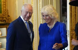 Rei Carlos III e rainha Camilla da Inglaterra no castelo de Windsor em 17 de setembro de 2025.