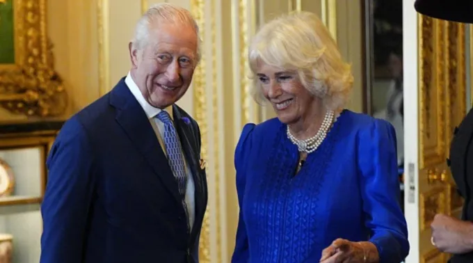 Rei Carlos III e rainha Camilla da Inglaterra no castelo de Windsor em 17 de setembro de 2025 ?? 