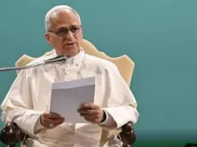 O papa Leão XIV ontem (1) no Centro Mariápolis dos Focolares, em Castel Gandolfo, Itália.