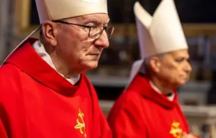 Cardeal Pietro Parolin numa das missas da Novendalia em sufrágio do papa Francisco.