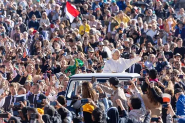 Leão XIV em audiência geral no Vaticano em 8 de outubro de 2025