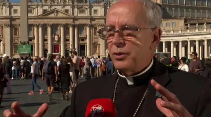 Mark Seitz fala à EWTN no Vaticano em 9 de outubro de 2025 ?? 
