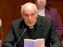 O observador da Santa Sé junto à Organização das Nações Unidas (ONU), arcebispo Gabriele Caccia.