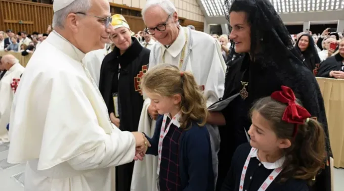 Audiência do papa Leão XIV na Aula Paulo VI, no Vaticano, com a Ordem do Santo Sepulcro de Jerusalém ?? 
