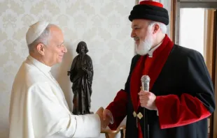 O papa Leão XIV recebe hoje (27), no Vaticano, Sua Santidade Mar Awa III, Catholicos-patriarca da Igreja Assíria do Oriente.
