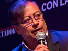 O presidente da Colômbia, Gustavo Petro, num debate em novembro de 2021.