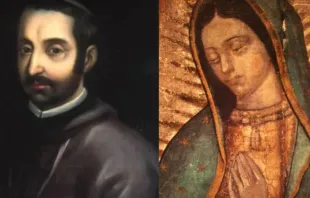 Nossa Senhora de Guadalupe e o beato Juan de Palafox y Mendoza.