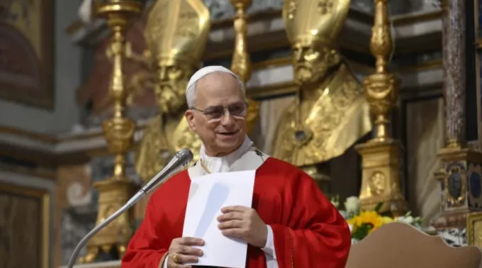 Leão XIV discursa na missa de abertura do capítulo-geral da Ordem de Santo Agostinho, em 1º de setembro de 2025 ?? 