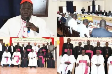 Cardeal Stephen Ameyu com membros da SSS-CBC