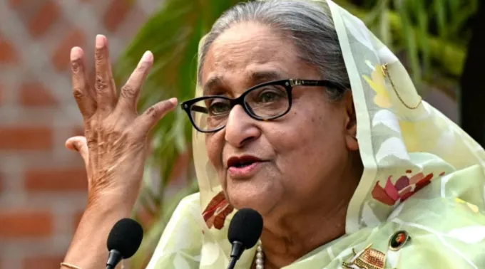 Sheikh Hasina em 8 de janeiro de 2024 ?? 