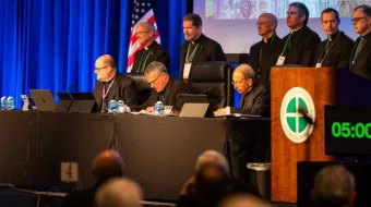 Assembleia plenária da Conferência dos Bispos Católicos dos EUA (USCCB, na sigla em inglês) em 11 de novembro de 2025, no Baltimore Marriott Waterfront, Baltimore, EUA.