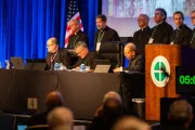 Assembleia plenária da Conferência dos Bispos Católicos dos EUA (USCCB, na sigla em inglês) em 11 de novembro de 2025, no Baltimore Marriott Waterfront, Baltimore, EUA.