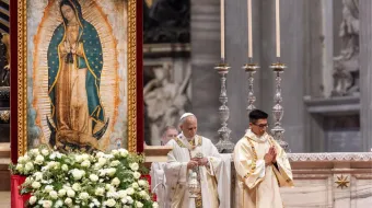 O papa Leão XIV celebra missa hoje (12) no Vaticano, na solenidade de Nossa Senhora de Guadalupe.