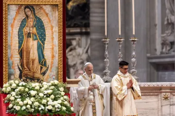 Leão XIV celebra missa no Vaticano, na solenidade de Nossa Senhora de Guadalupe, em 12 de dezembro de 2025