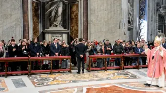 Papa Leão XIV na missa Jubilar pelos detentos no último domingo (14).