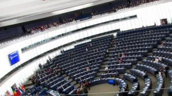 O Parlamento Europeu em Estrasburgo, França.