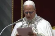 Papa Leão XIV hoje (31) na celebração das vésperas da solenidade de de Santa Maria Mãe de Deus, no Vaticano.
