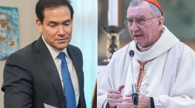 Marco Rubio e o cardeal Pietro Parolin ?? 