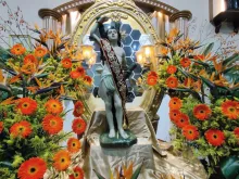 Imagem peregrina de são Sebastião.