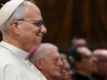 Papa Leão XIV no concerto de Natal do Coro da Capela Sistina, em 3 de janeiro de 2026.