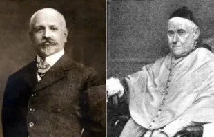 O maçom e anarquista Francisco Ferrer y Guardia e monsenhor José María Urquinaona.