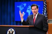 O secretário de Estado dos EUA, Marco Rubio, em entrevista coletiva em Washington, D.C., em 19 de dezembro de 2025.