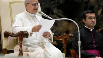 Papa Leão XIV profere sua catequese na audiência geral de hoje (21).