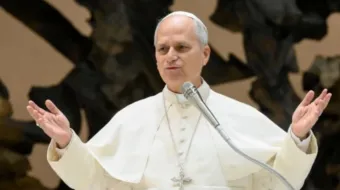 Papa Leão XIV na audiência geral de quarta-feira.