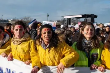 Marcha pela Vida (Marche pour la Vie) na praça Vauban, em Paris, França, em 18 de janeiro de 2026