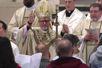 James D. Conley celebra missa na Vigília Nacional de Oração pela Vida na Basílica do Santuário Nacional da Imaculada Conceição em Washington, D.C., EUA, em 22 de janeiro de 2026