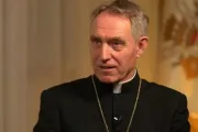 O núncio apostólico da Santa Sé nos Estados Bálticos, o arcebispo Georg Gänswein, concede uma entrevista exclusiva à EWTN News em Vilnius, Lituânia, em 20 de janeiro de 2026.