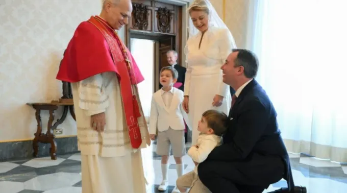 Papa Leão XIV recebe família grão-ducal de Luxemburgo no Vaticano em 23 de janeiro de 2026 ?? 