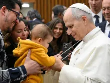 Papa Leão XIV em audiência geral. Imagem referencial.