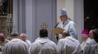Bispo Stanislav Přibyl celebra missa em Litoměřice, República Tcheca, no mês passado. O papa Leão XIV o nomeou ontem (2) arcebispo de Praga.