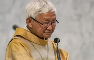 O cardeal Joseph Zen prega durante uma missa na Igreja da Santa Cruz em Hong Kong, China, na China, em 24 de maio de 2022.