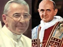 João Paulo I e Paulo VI.