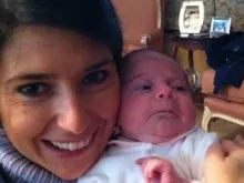 Bárbara Castro e seu bebê