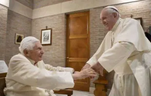 Papa Francisco e o Papa Emérito Bento XVI no último 20 de novembro.