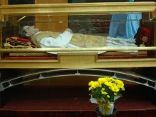 Urna com as relíquias de Dom Bosco.