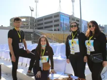 Jovens voluntários em Erbil.