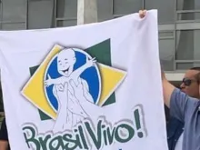 Bolsonaro em manifestação pró-vida em Brasilia