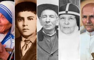 Madre Teresa, Beato José Sánchez del Rio, Padre Brochero, Elizabeth Hesselblad e o Beato polonês Estanislau de Jesus Maria