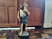 Imagem de são Cristóvão será recolocada na frente da paróquia. Foto: AssCom diocese de Ponta Grossa e paróquia são Cristóvão.