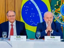 Lula e Alckmin em encontro sobre combate à violência nas escolas, no dia 18 de abril de 2023. Foto: Instagram