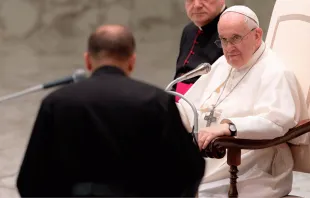 Papa Francisco prega na audiência na quarta-feira 