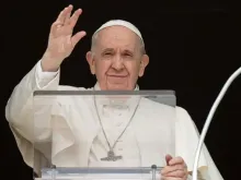 Papa Francisco no Ângelus deste domingo. Crédito: Vatican Media