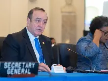 Presidente da Guatemala, Alejandro Giammattei, na OEA