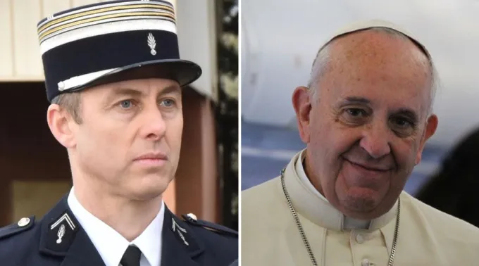 ArnaudBeltrame_GendarmerieNational_PapaFrancisco_AlanHoldren_ACIPrensa_26032018.jpg ?? 