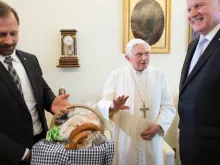 Papa na celebração do seu 90º aniversário.